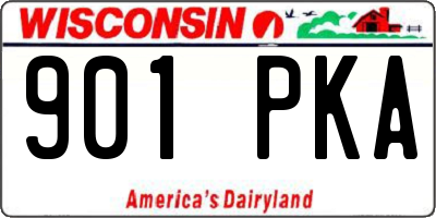 WI license plate 901PKA