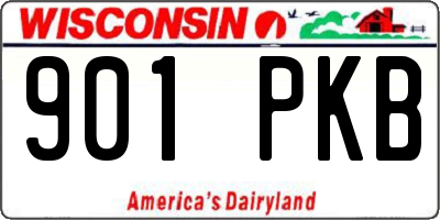 WI license plate 901PKB