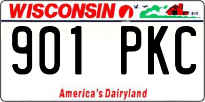 WI license plate 901PKC