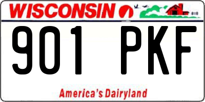 WI license plate 901PKF