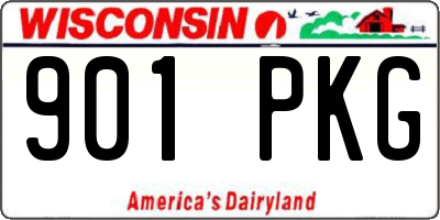 WI license plate 901PKG