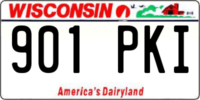 WI license plate 901PKI
