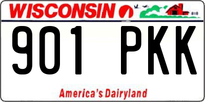 WI license plate 901PKK