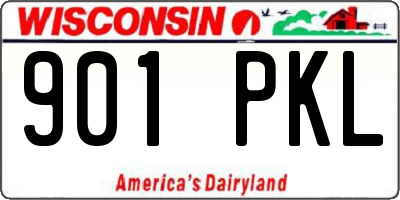WI license plate 901PKL