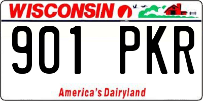 WI license plate 901PKR