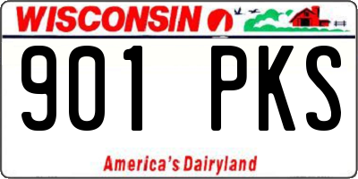 WI license plate 901PKS