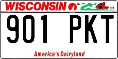 WI license plate 901PKT
