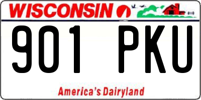 WI license plate 901PKU