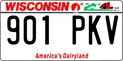 WI license plate 901PKV