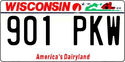 WI license plate 901PKW