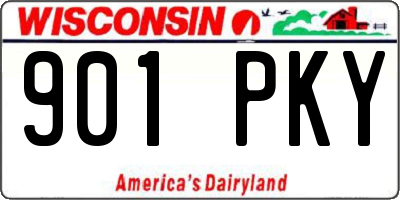 WI license plate 901PKY