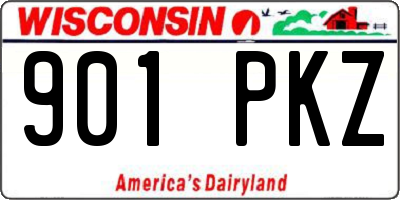 WI license plate 901PKZ