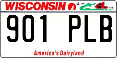 WI license plate 901PLB