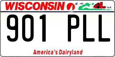 WI license plate 901PLL
