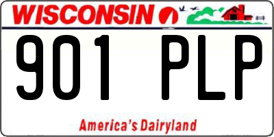 WI license plate 901PLP