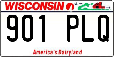 WI license plate 901PLQ
