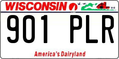 WI license plate 901PLR