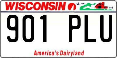 WI license plate 901PLU