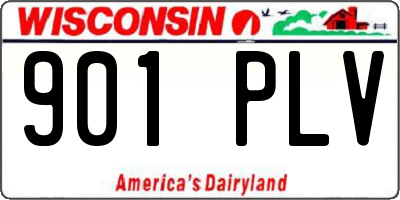 WI license plate 901PLV
