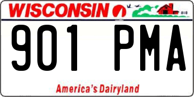 WI license plate 901PMA