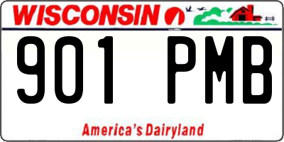 WI license plate 901PMB