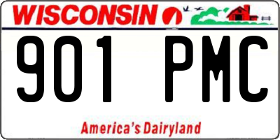 WI license plate 901PMC