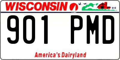 WI license plate 901PMD