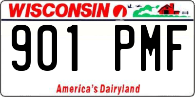 WI license plate 901PMF