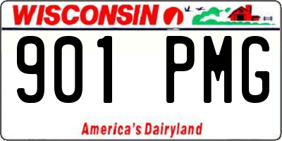 WI license plate 901PMG