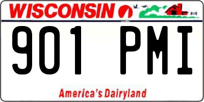 WI license plate 901PMI