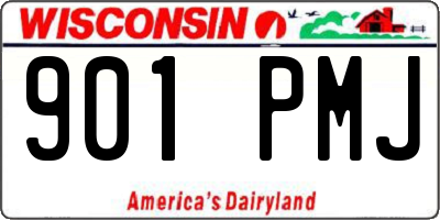 WI license plate 901PMJ