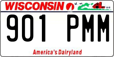 WI license plate 901PMM