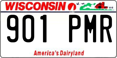 WI license plate 901PMR