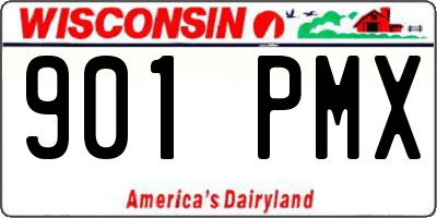 WI license plate 901PMX