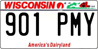 WI license plate 901PMY