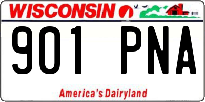 WI license plate 901PNA