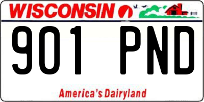 WI license plate 901PND