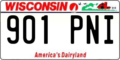 WI license plate 901PNI