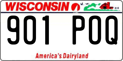 WI license plate 901POQ
