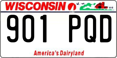 WI license plate 901PQD