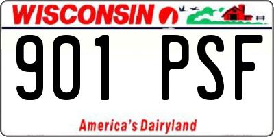 WI license plate 901PSF