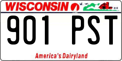 WI license plate 901PST