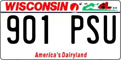 WI license plate 901PSU