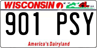 WI license plate 901PSY