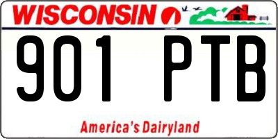 WI license plate 901PTB