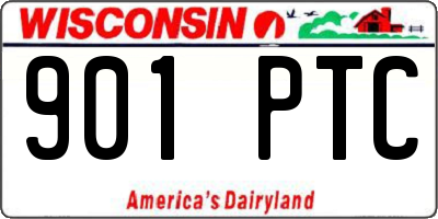 WI license plate 901PTC