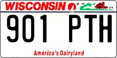 WI license plate 901PTH