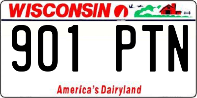 WI license plate 901PTN