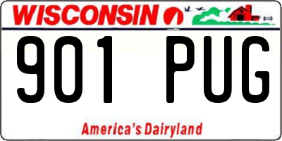 WI license plate 901PUG