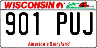 WI license plate 901PUJ